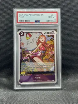 2025 ONE PIECE PRB02-PREMIUM BOOSTER ONE PIECE PRB02-012 English NAMI PSA 10 - Image 1