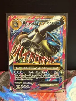 Pokemon M Blastoise EX Full Art Mega Ultra Rare Holo Card 102/108 (MP) - Image 1