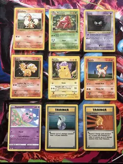 Pokemon Vintage Card Lot #7 9x Cards From Mixed Sets All Individual Sleeved - Image 1