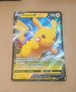 Pikachu V SWSH061 JUMBO Black Star Promo Card - Image 1