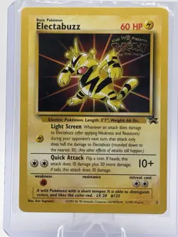 Pokemon Electabuzz Card Black Star Promo, WB Movie, Stamped - Image 1