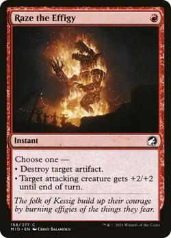 Raze the Effigy 156 MID Innistrad Midnight Balanescu MTG Red Instant Common NM - Image 1