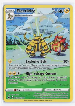Electivire Full Art GG08/GG70 Ultra Rare Crown Zenith Pokemon TCG NM - Image 1