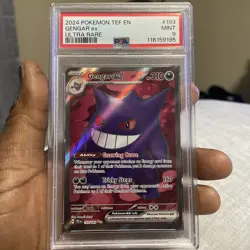 2024 Pokemon Temporal Forces Gengar EX 193 PSA 9 Mint Condition Ultra Rare - Image 1
