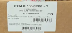 Pokemon TCG Obsidian Flames ETB Case SEALED (Case Of 10 ETB) - Elite Trainer Box - Image 2