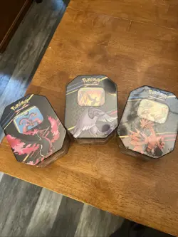 Pokemon TCG Crown Zenith Galarian Birds Tin Set Of 3 Articuno Zapdos Moltres 🔥 - Image 1