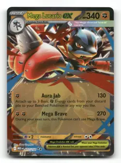 Mega Lucario ex 077/132 - Mega Evolution - Pokemon Card NM/M - Image 1