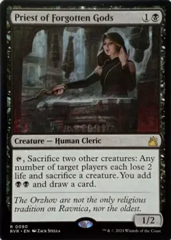 0090 PRIEST OF FORGOTTEN GODS RARE RAVNICA REMASTERED MTG CARD - Image 1
