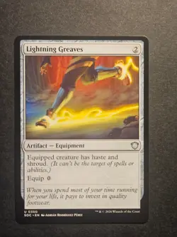 Lightning Greaves U Commander: Secrets of Strixhaven 0350 NM - Image 1
