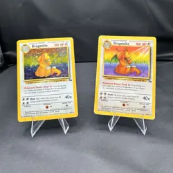 Pokemon TCG Fossil Dragonite 4/62 holo LP and dragonite 19/62 non holo MP - Image 1