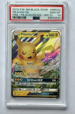 PSA 10 Pokemon Pikachu GX Black Star Promo SM232 - Image 1