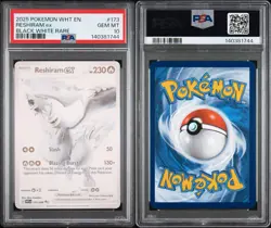 2025 Reshiram EX #173 White Flare BWR PSA 10 Gem Mint Pokemon - Image 3