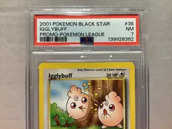2001 Igglybuff 36 Black Star Promo Vintage PSA 7 Pokemon TCG - Image 2