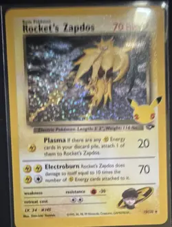 The Pokemon Company Rocket's Zapdos 15/132 Celebrations Classic Collection Holo… - Image 1