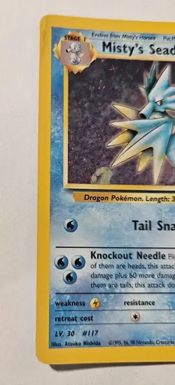 Pokemon Card - TCG Misty's Seadra Holo Pre-Release Promo Card #9/132 - Image 2