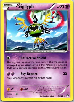 Sigilyph 55/122 - XY - BREAKpoint Pokemon Uncommon LP - Image 1
