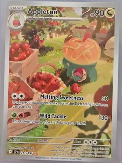 Pokemon TCG Appletun 211/191 Surging Sparks Full Art Holo Card Illustration - Image 1