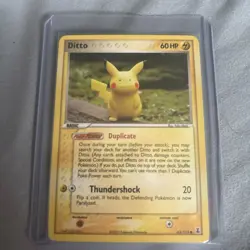 2005 Pokemon Ditto (Pikachu) 63/113 Ex Delta Species Non-Holo Regular HP - Image 1