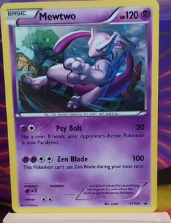Mewtwo XY100 Promo Holo Basic 120 HP Psy Bolt Zen Blade Pokemon Card - Image 1