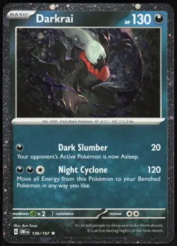 Miscellaneous Cards & Products Darkrai (Cosmos Holo) 136/197 Rare Pokemon NM/M - Image 1