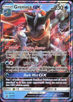 Sun & Moon Promo Greninja GX - SM197 Holo Promo Pokemon (Jumbo Card) LP - Image 1