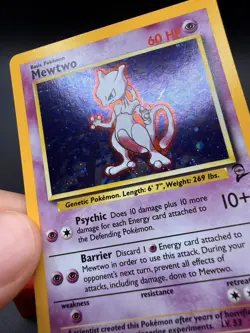 Mewtwo - 10/130 Base Set 2 2000 - WOTC Holo Pokemon TCG NM See Photos swirl 💫 - Image 2