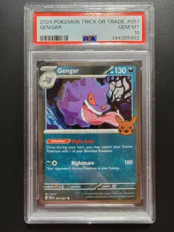 TRICK OR TRADE 2024 GENGAR 057/091 PSA 10 POKEMON TCG GEM MINT - Image 1