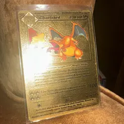 Charizard Gold Card Classic Pokemon Foil Art Card Rare - Image 1