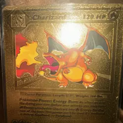 Charizard Gold Card Classic Pokemon Foil Art Card Rare - Image 2