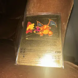 Charizard Gold Card Classic Pokemon Foil Art Card Rare - Image 3