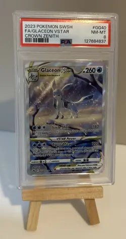 2023 Pokemon Crown Zenith #GG40 - Glaceon VSTAR - PSA 8 - Full Art! - Image 1
