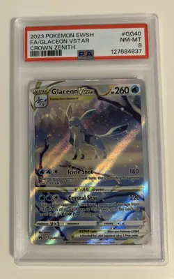 2023 Pokemon Crown Zenith #GG40 - Glaceon VSTAR - PSA 8 - Full Art! - Image 3