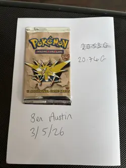 Pokemon TCG 1st Edition Fossil Booster Pack, BOX FRESH PACK MINT WOTC - Image 1
