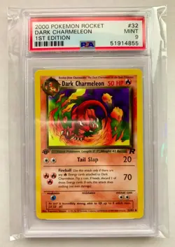 DARK CHARMELEON 2000 Pokemon 1st Edition Team Rocket PSA 9 MINT 32/82 Non Holo - Image 1
