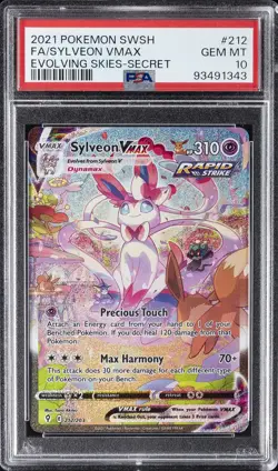 2021 POKEMON SWORD & SHIELD EVOLVING SKIES SECRET FULL ART/SYLVEON VMAX PSA 10 - Image 1