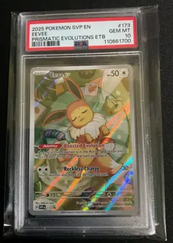 2025 POKEMON SVP PRISMATIC EVOLUTIONS ETB PROMO #173 EEVEE PSA 10 - Image 1