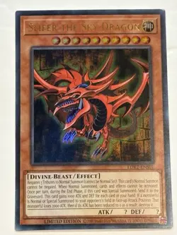 YUGIOH Egyptian God Card Set Obelisk, Slifer, & Ra LDK2 Ultra Rare LP - ERRORS - Image 2