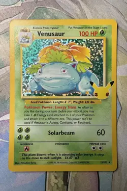 Pokemon TCG Celebrations Venusaur Holo Rare Card #15/102 Classic Collection NM - Image 2