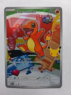 Pokemon Descended Heroes Charmander Rare Promo Card #038 NM+ HP80 - Image 1