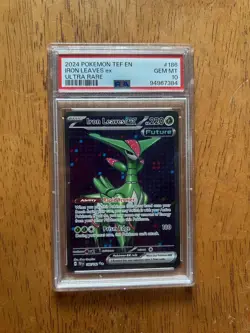 Pokemon TCG Iron Leaves EX 186/162 Temporal Forces Ultra Rare PSA 10 - Image 1