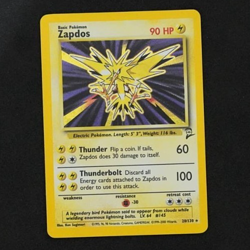 Zapdos 020/130 2000 Base Set 2 Holo Rare Vintage Pokemon Card - NM - Image 1