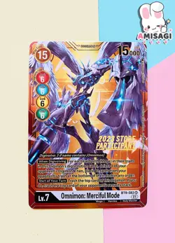 Digimon Trading Card Omnimon: Merciful Mode BT9-083 SR PROMO Karte 2023 Store - Image 1
