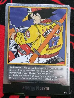 Dragon Ball E-52 Son Goku Silver Energy Marker Booster Card Fusion World - Image 1
