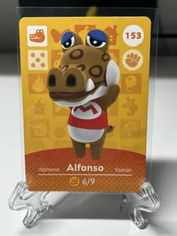 Alfonso 153 - Amiibo Card - Animal Crossing - Authentic Nintendo Card - Image 1