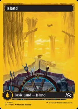 MTG Aetherdrift - Island Full Art, First-Place FOIL NM - Image 1