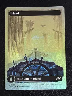MTG Aetherdrift Island Full Art First-Place Foil 0508 NM - Image 1