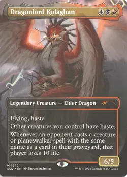 MTG Dragonlord Kolaghan (Non-Foil) 1972 Borderless 2-sided Mythic Secret Lair NM - Image 1