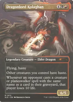 MTG Dragonlord Kolaghan (Non-Foil) 1972 Borderless 2-sided Mythic Secret Lair NM - Image 2
