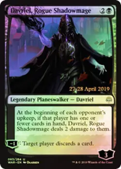 Davriel, Rogue Shadowmage - Foil - Prerelease Promo Magic mtg Light Play, Englis - Image 1
