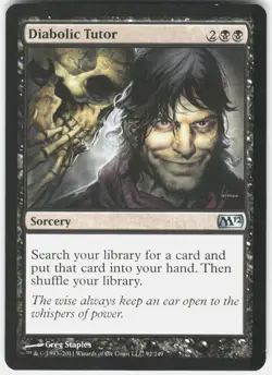 Diabolic Tutor U Magic 2012 (M12) 92 NM - Image 1
